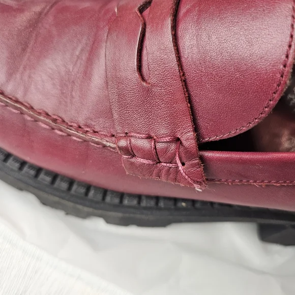 Free People Lyra Lug Sole Loafers in Burgundy - Picture 3 of 7